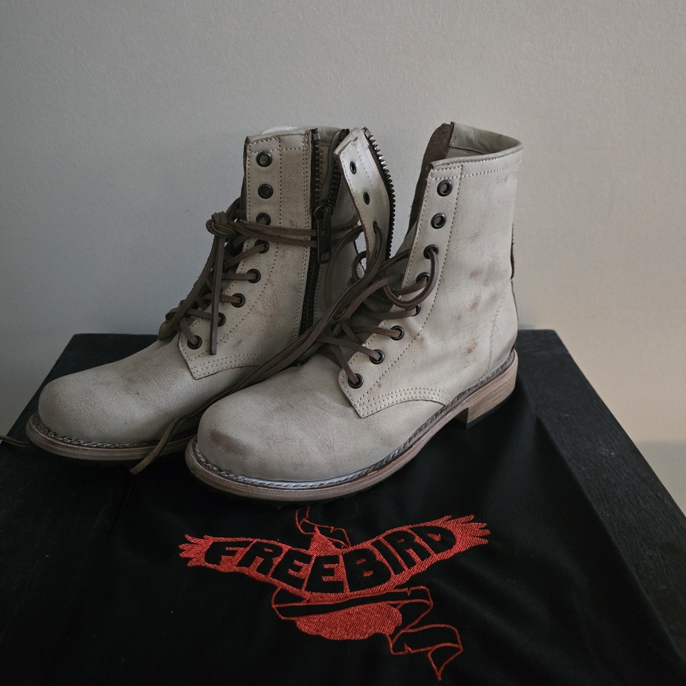 Freebird by Steven Cream Ankle Boots